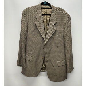 Vintage Mark Alexander Tan and Black Men's Sport Coat